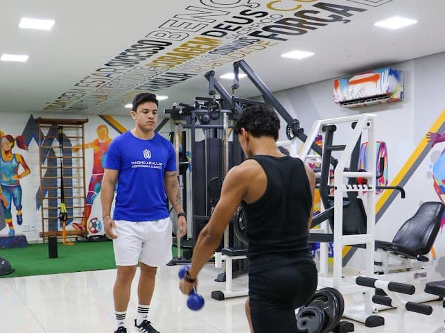 Paciente em reabilitação na clínica